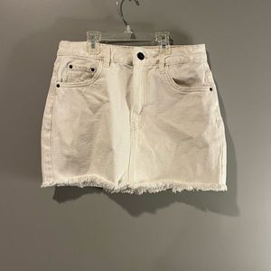 Cotton on white denim skirt